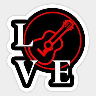 I love to play Guitar for Guitar player music lover Sticker